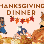 Image: Ecopetpedia Thanksgiving Dinner Poster featuring a festive design with details about the event and thanksgiving food