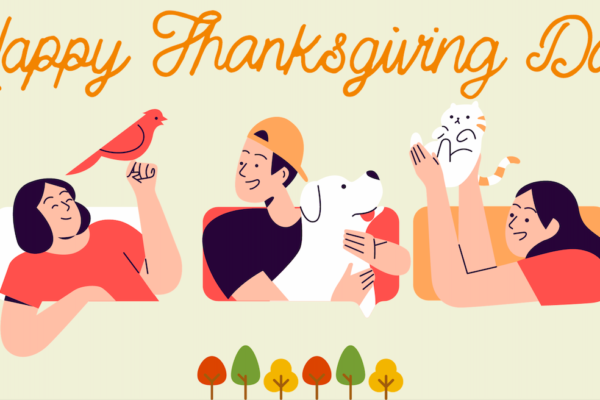 Thanksgiving Day Poster on Ecopetpedia's website, featuring a warm and inviting design with details about the celebration and related information